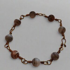 Botswana Agate Copper Bracelet
